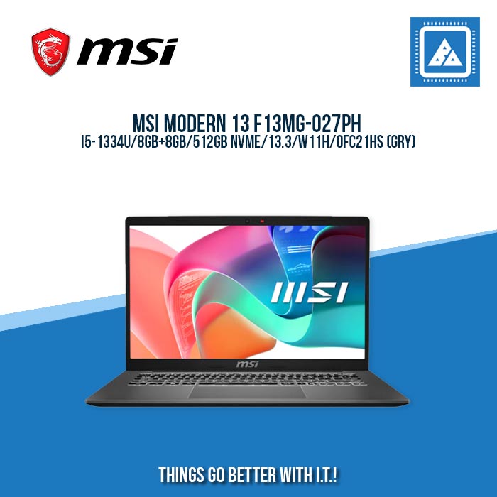 MSI MODERN 13 F13MG-027PH I5-1334U/8GB+8GB/512GB NVME | BEST FOR STUDENTS MSI MODERN 13 F13MG-027PH I5-1334U/8GB+8GB/512GB NVME | BEST FOR STUDENTS